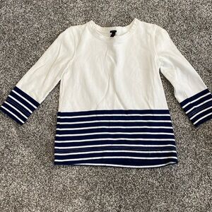 J. Crew sweatshirt with navy stripes